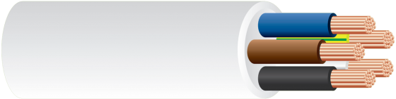 ПВС 5Х4,0 БЕЛЫЙ ПРОВОД pvc-72